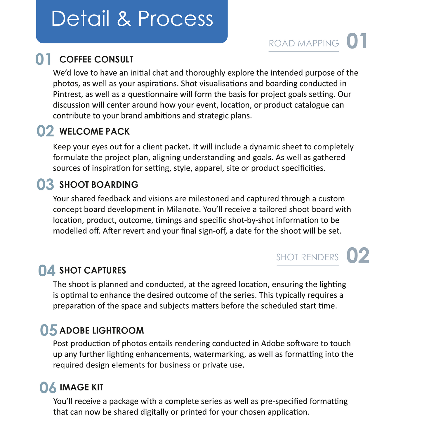 Comparison chart of Nine Yards Counsel’s Digital Agency photography tiers, with pricing and features for comprehensive service offerings.